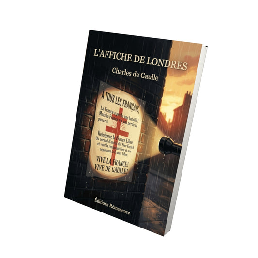 Livre L’Affiche de Londres par Charles de Gaulle - Vue 3D - Editions Remanence