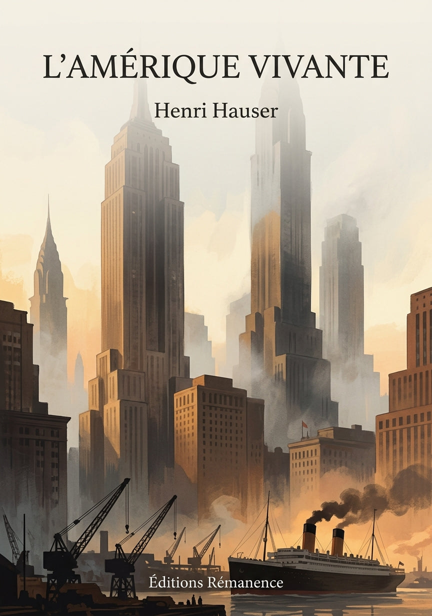 Livre L’Amérique vivante par Henri Hauser - Couverture - Editions Remanence