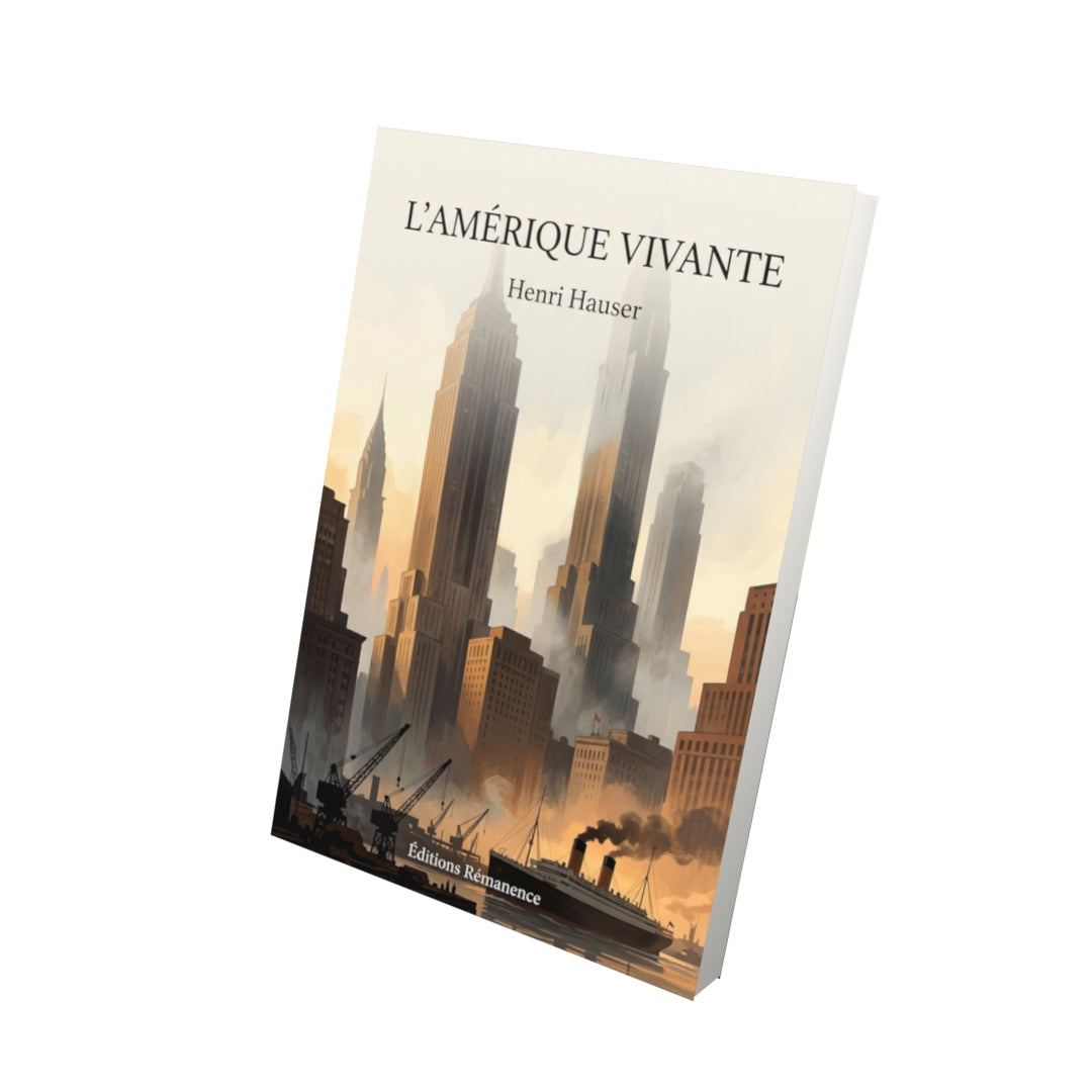 Livre L’Amérique vivante par Henri Hauser - Vue 3D - Editions Remanence