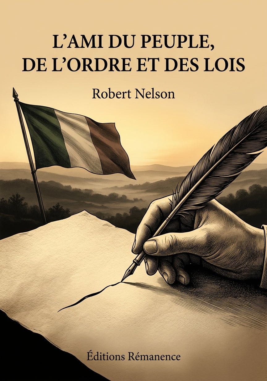 Livre L’Ami du peuple, de l’ordre et des lois par Robert Nelson - Couverture - Editions Remanence