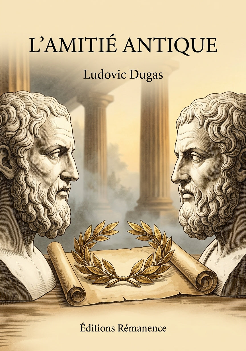 Livre L’amitié antique par Ludovic Dugas - Couverture - Editions Remanence