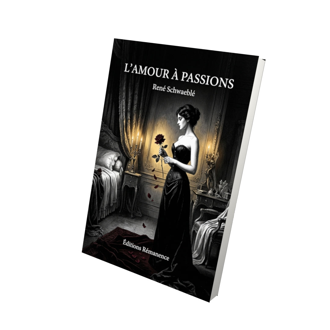 Livre L’Amour à passions par René Schwaeblé - Vue 3D - Editions Remanence
