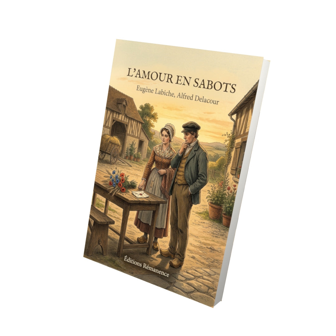 Livre L’Amour en sabots par Eugène Labiche, Alfred Delacour - Vue 3D - Editions Remanence