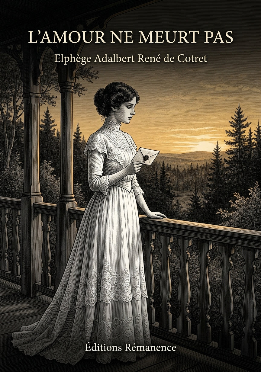 Livre L’amour ne meurt pas par Elphège Adalbert René de Cotret - Couverture - Editions Remanence