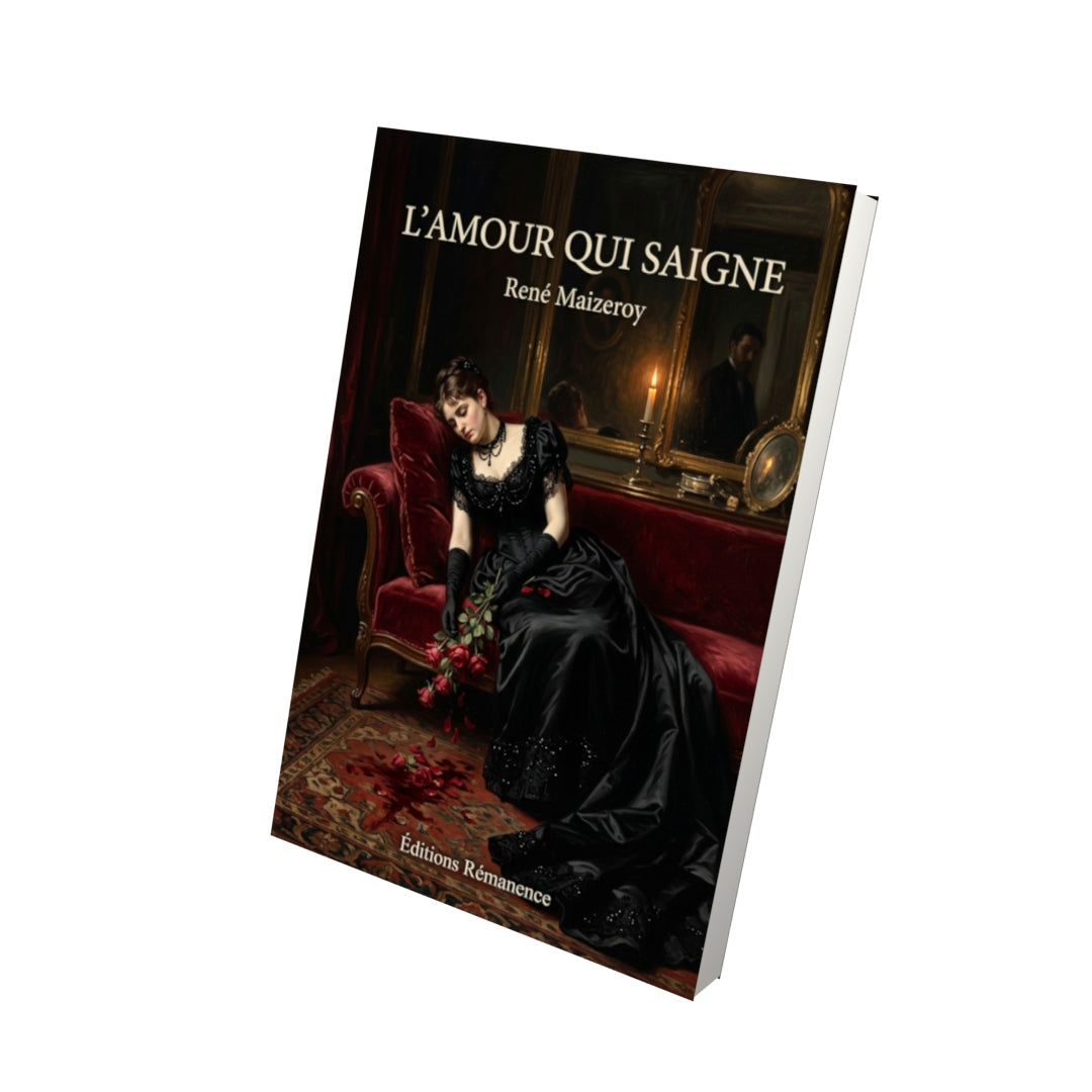 Livre L’Amour qui saigne par René Maizeroy - Vue 3D - Editions Remanence