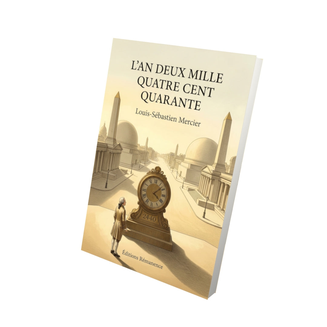 Livre L’An deux mille quatre cent quarante par Louis-Sébastien Mercier - Vue 3D - Editions Remanence