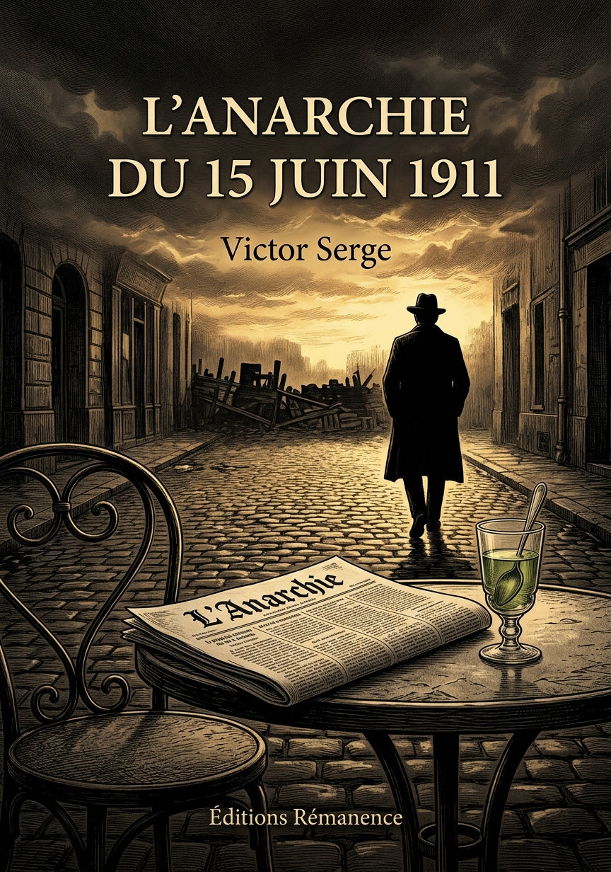 Livre L’Anarchie du 15 juin 1911 par Victor Serge - Couverture - Editions Remanence