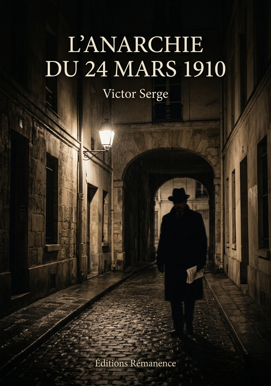 Livre L’Anarchie du 24 mars 1910 par Victor Serge - Couverture - Editions Remanence