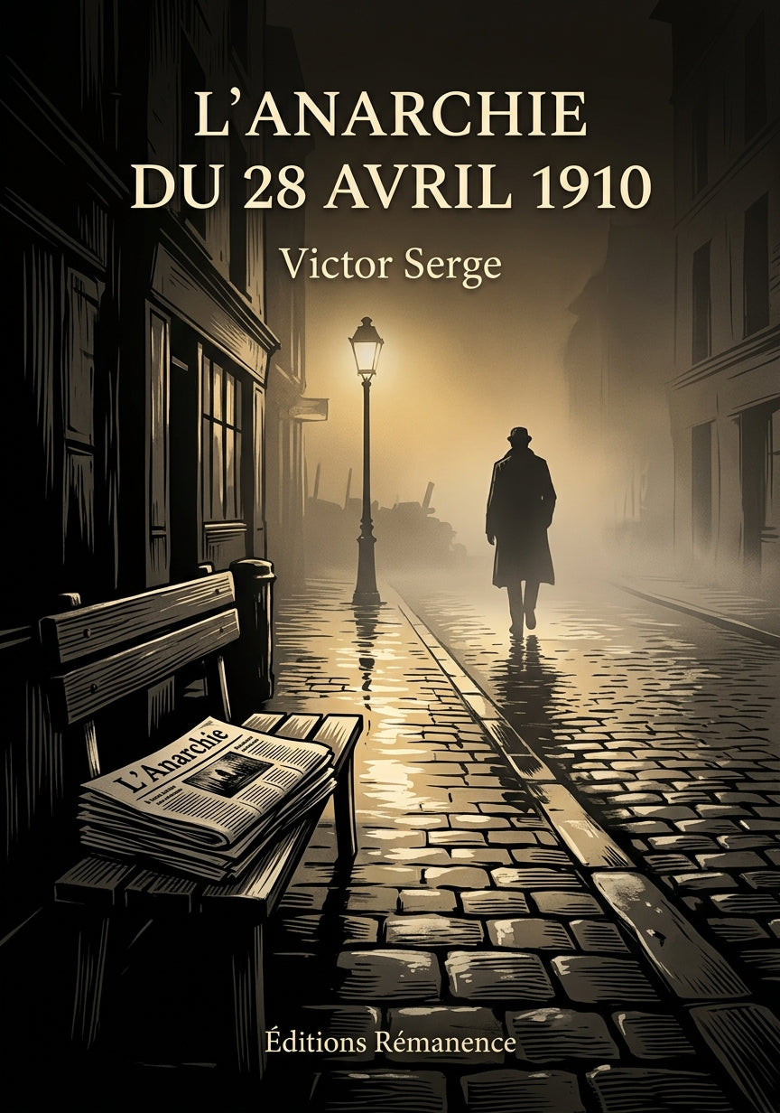 Livre L’Anarchie du 28 avril 1910 par Victor Serge - Couverture - Editions Remanence
