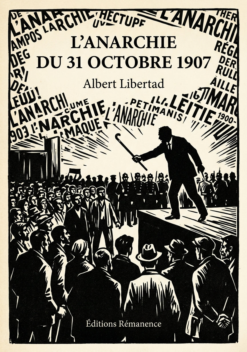 Livre L’Anarchie du 31 octobre 1907 par Albert Libertad - Couverture - Editions Remanence