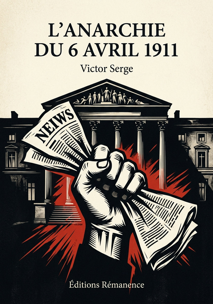 Livre L’Anarchie du 6 avril 1911 par Victor Serge - Couverture - Editions Remanence