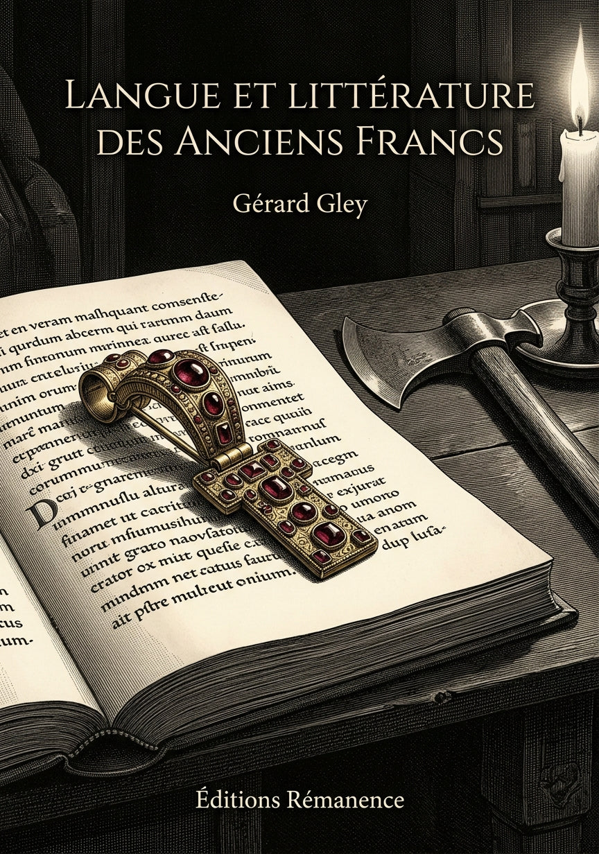 Livre Langue et littérature des anciens Francs par Gérard Gley - Couverture - Editions Remanence