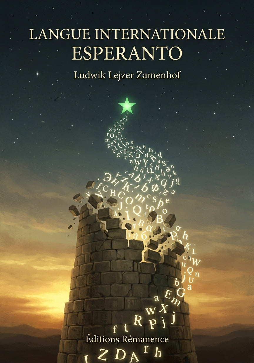 Livre Langue Internationale Esperanto par Ludwik Lejzer Zamenhof - Couverture - Editions Remanence