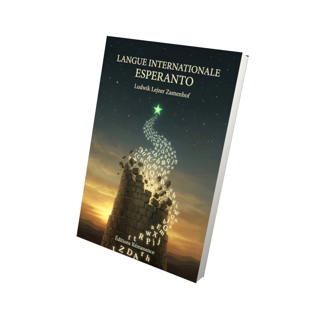 Livre Langue Internationale Esperanto par Ludwik Lejzer Zamenhof - Vue 3D - Editions Remanence