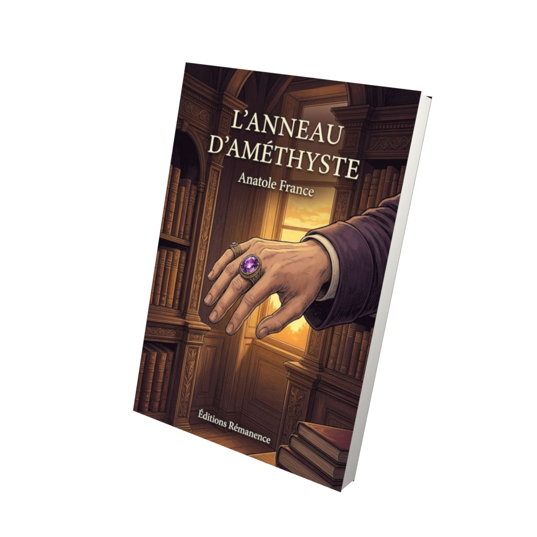 Livre L’Anneau d’améthyste par Anatole France - Vue 3D - Editions Remanence