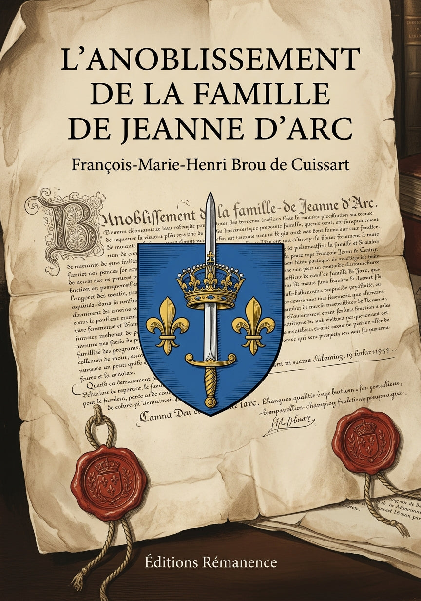 Livre L’anoblissement de la famille de Jeanne d’Arc par François-Marie-Henri Brou de Cuissart - Couverture - Editions Remanence