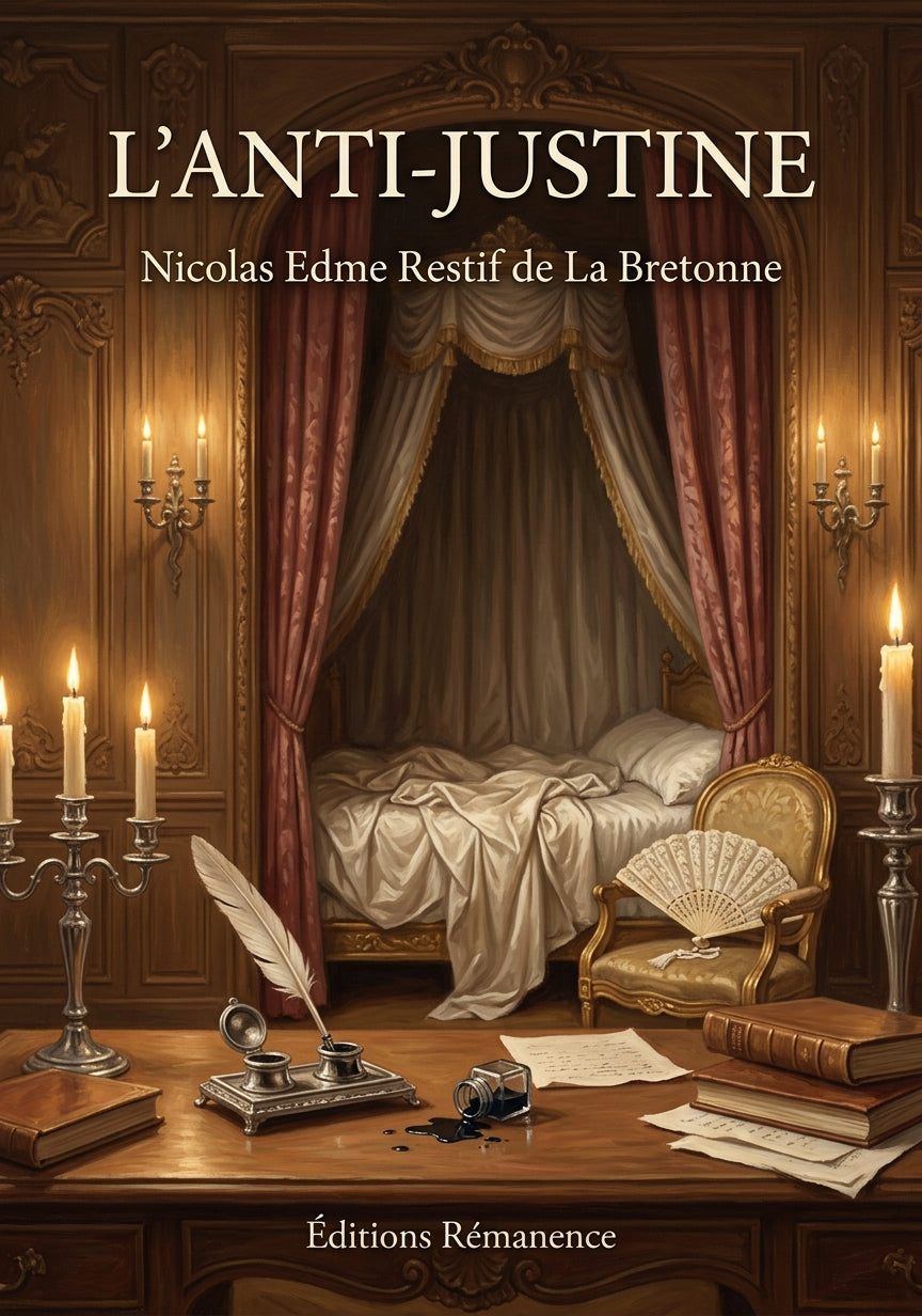 Livre L’Anti-Justine par Nicolas Edme Restif de La Bretonne - Couverture - Editions Remanence