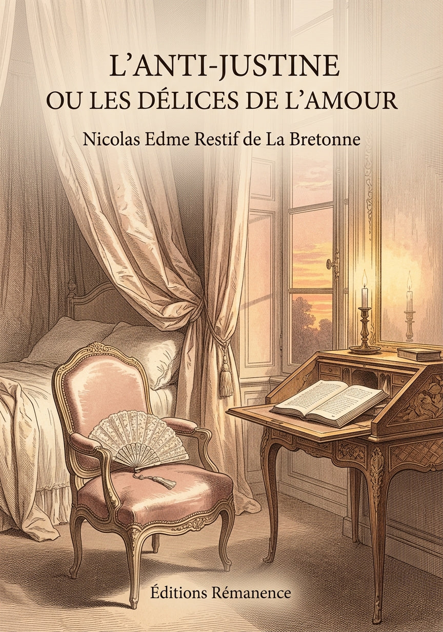 Livre L’Anti-Justine ou les délices de l’Amour par Nicolas Edme Restif de La Bretonne - Couverture - Editions Remanence