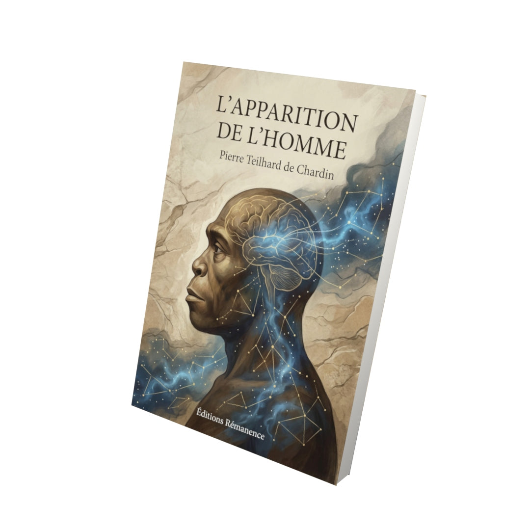 Livre L’Apparition de l’Homme par Pierre Teilhard de Chardin - Vue 3D - Editions Remanence