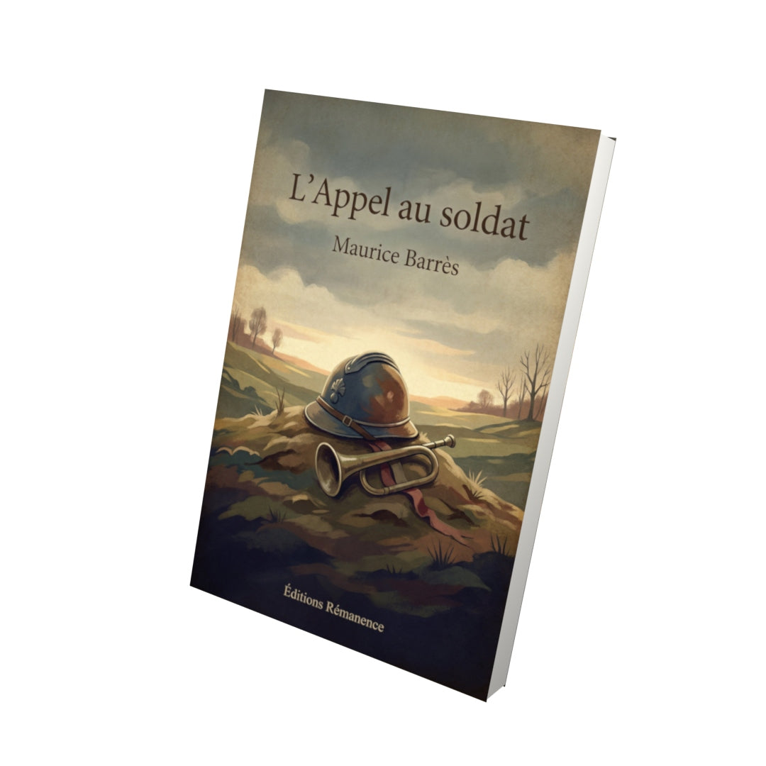 Livre L’Appel au soldat – Maurice Barrès - Vue 3D - Editions Remanence