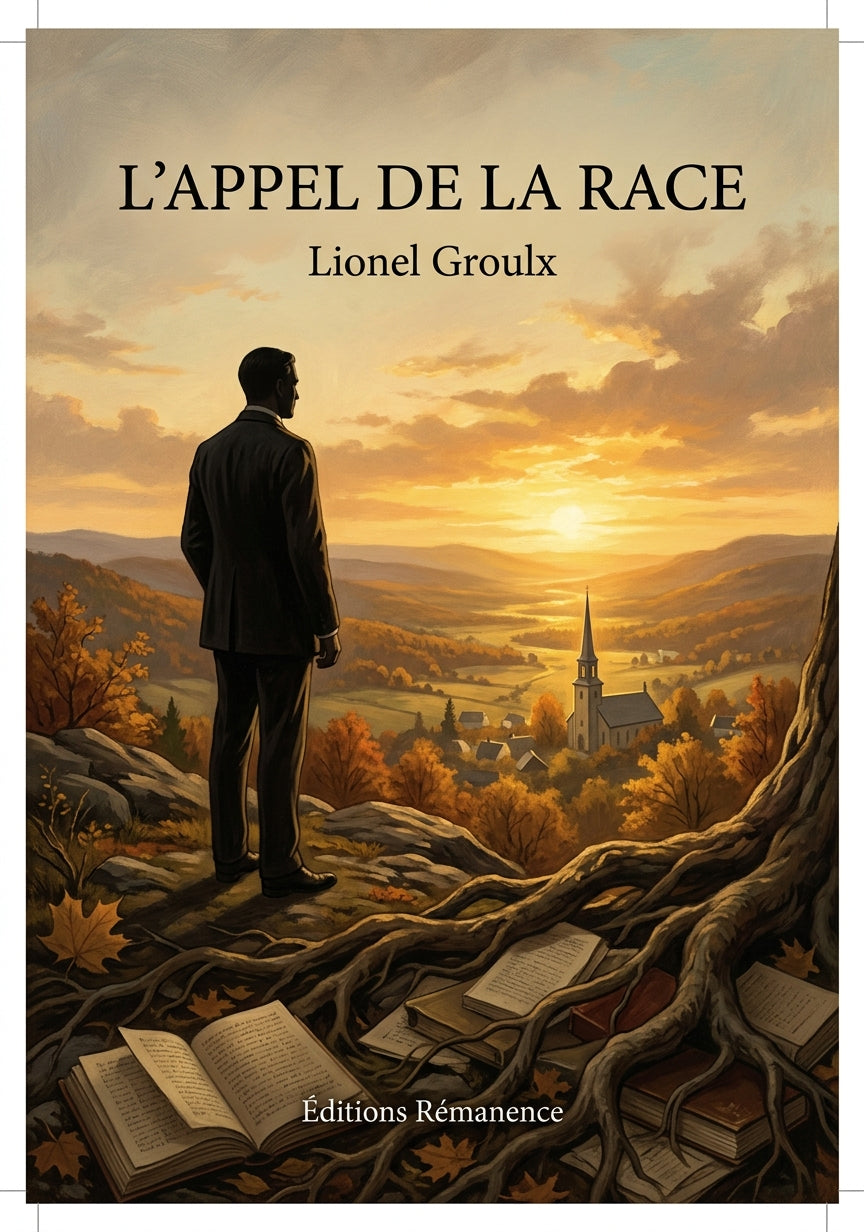 Livre L’appel de la race par Lionel Groulx - Couverture - Editions Remanence