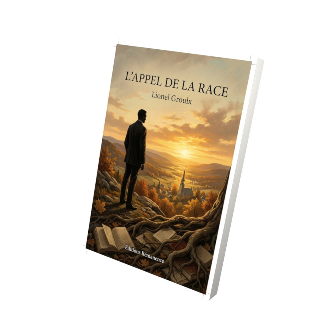 Livre L’appel de la race par Lionel Groulx - Vue 3D - Editions Remanence