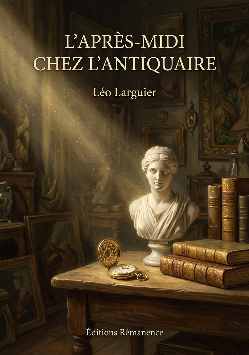 Livre L’Après-midi chez l’Antiquaire par Léo Larguier - Couverture - Editions Remanence
