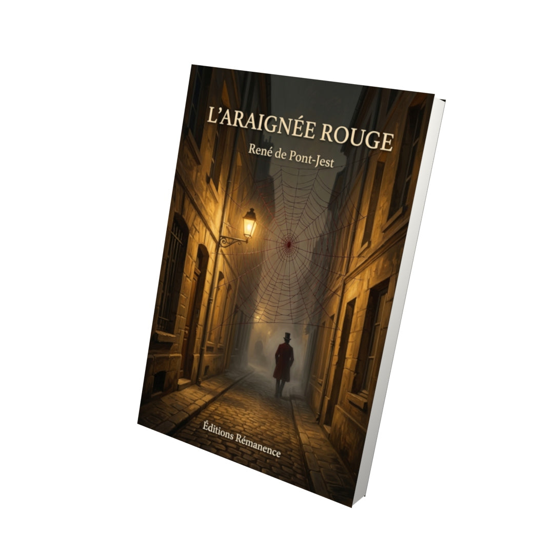 Livre L’Araignée Rouge par René de Pont-Jest - Vue 3D - Editions Remanence