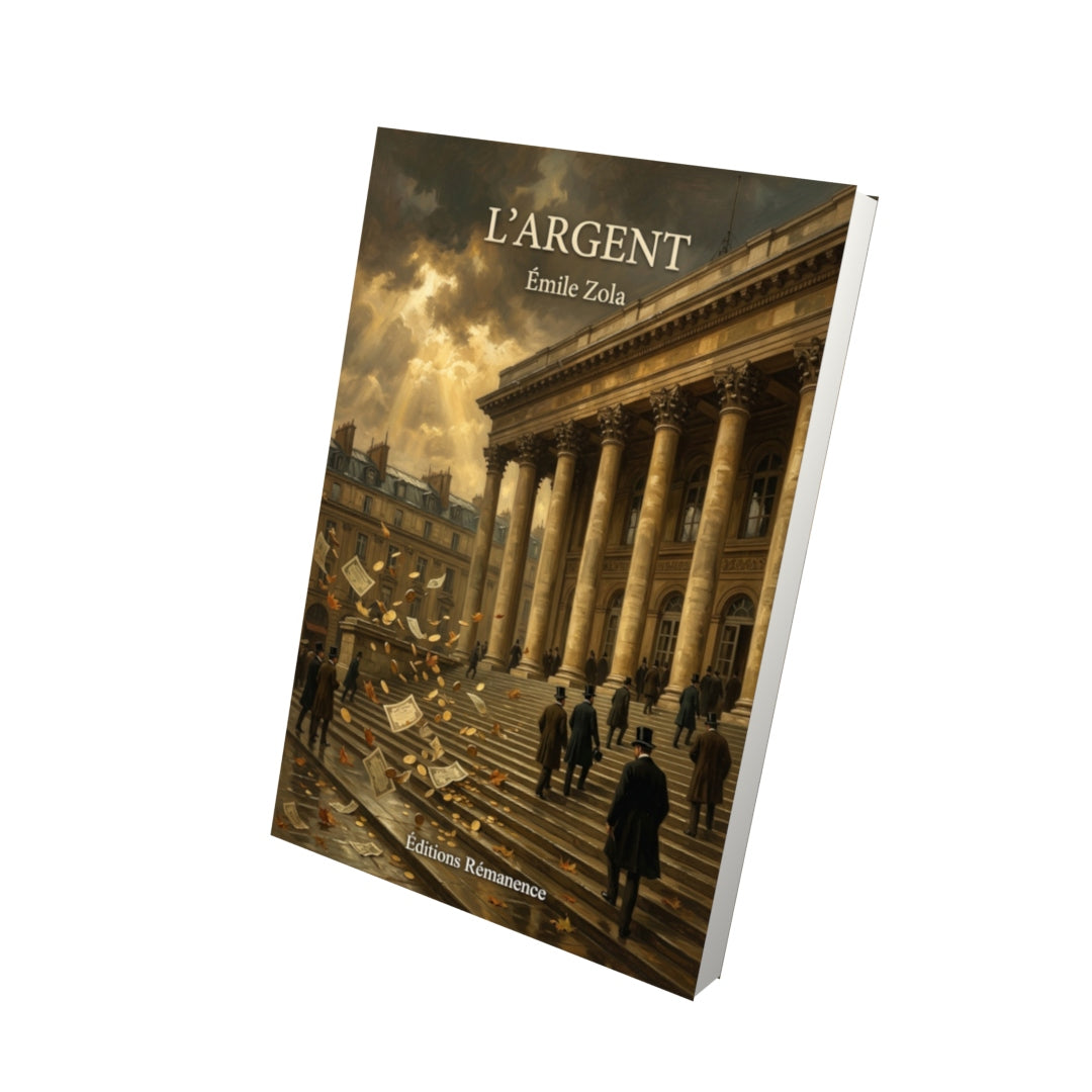 Livre L’Argent par Émile Zola - Vue 3D - Editions Remanence