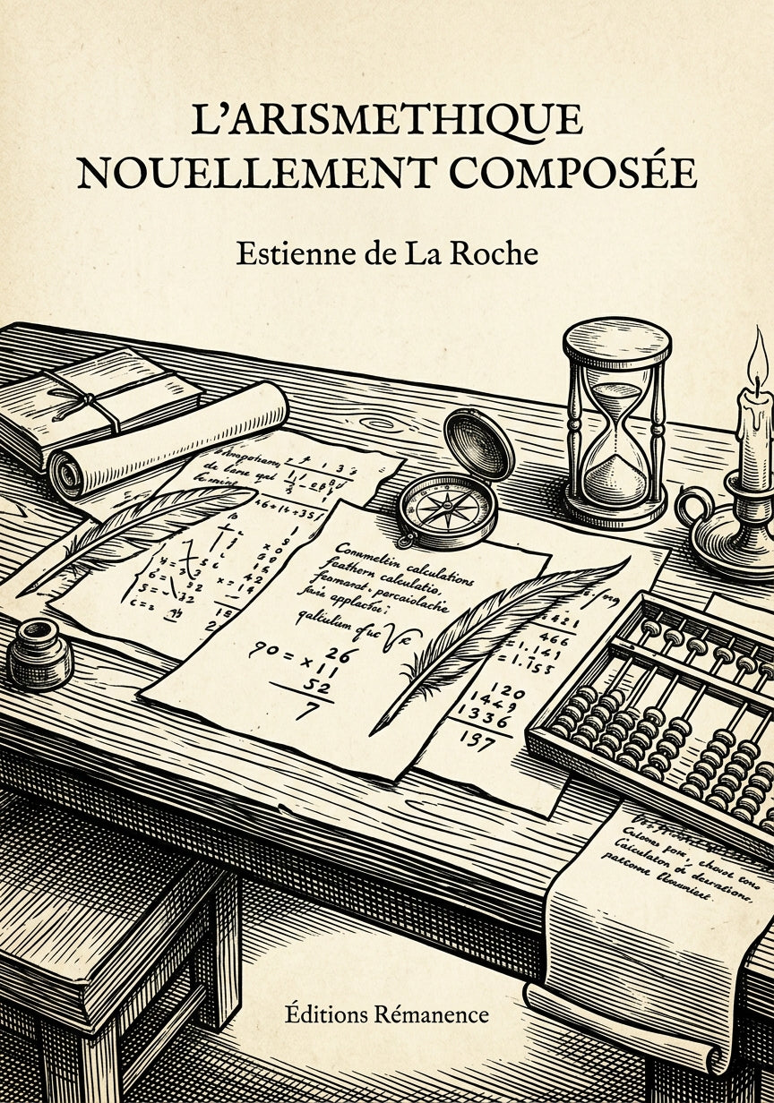 Livre L’arismethique nouellement composee par Estienne de La Roche - Couverture - Editions Remanence