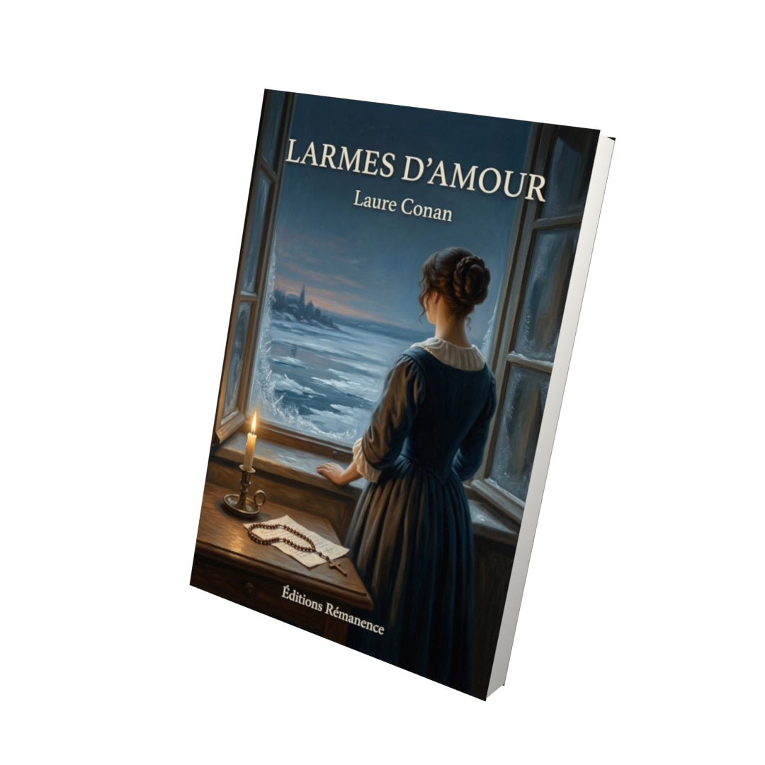 Livre Larmes d’amour par Laure Conan - Vue 3D - Editions Remanence