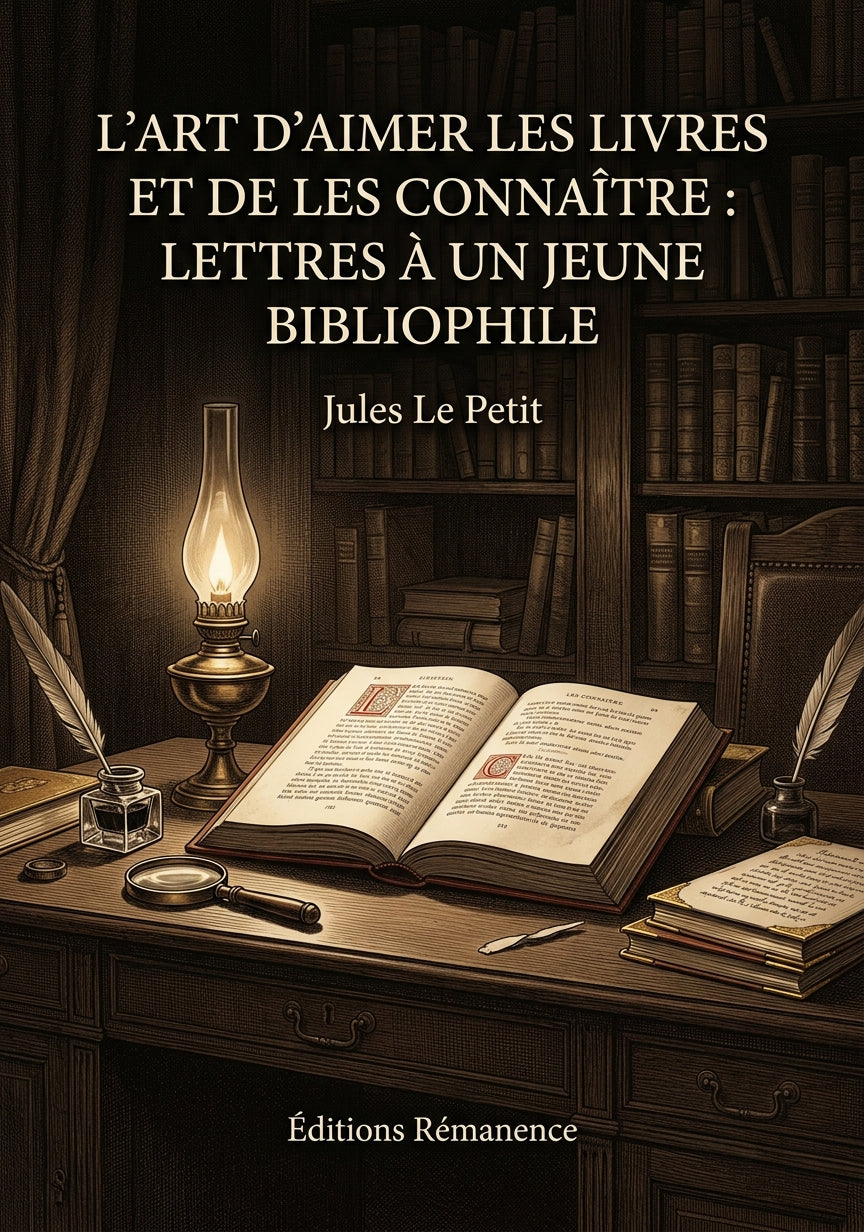 Livre L’Art d’aimer les livres et de les connaître : lettres à un jeune bibliophile par Jules Le Petit - Couverture - Editions Remanence