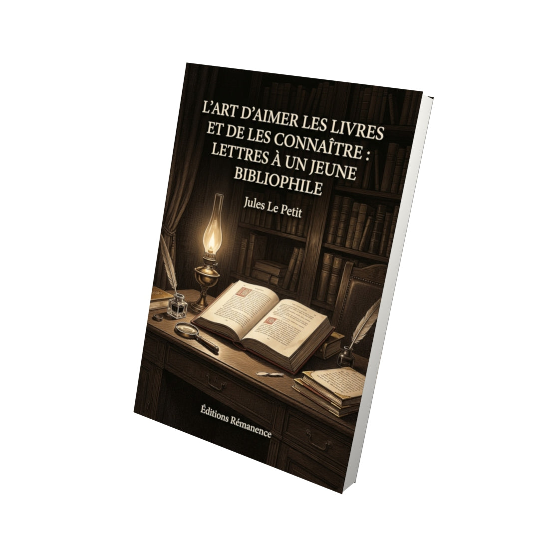 Livre L’Art d’aimer les livres et de les connaître : lettres à un jeune bibliophile par Jules Le Petit - Vue 3D - Editions Remanence