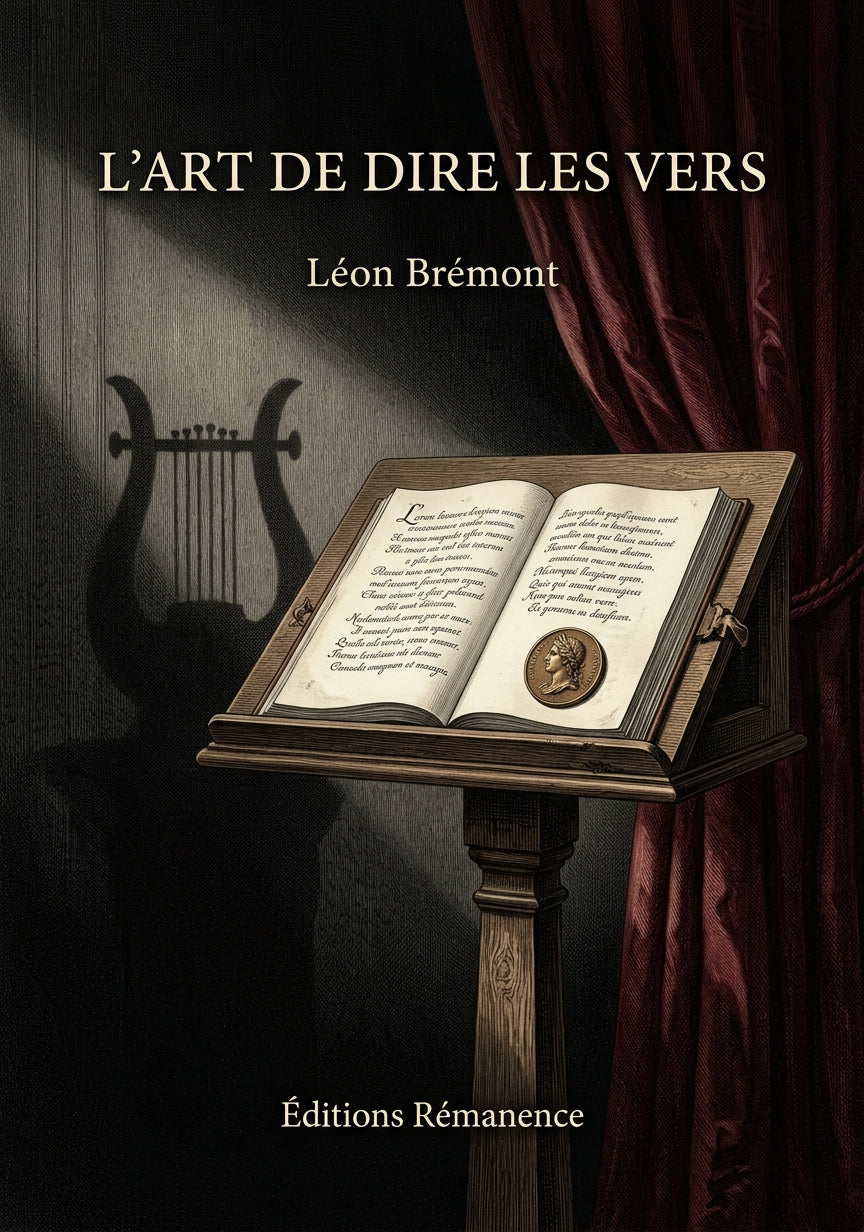 Livre L’Art de dire les vers par Léon Brémont - Couverture - Editions Remanence