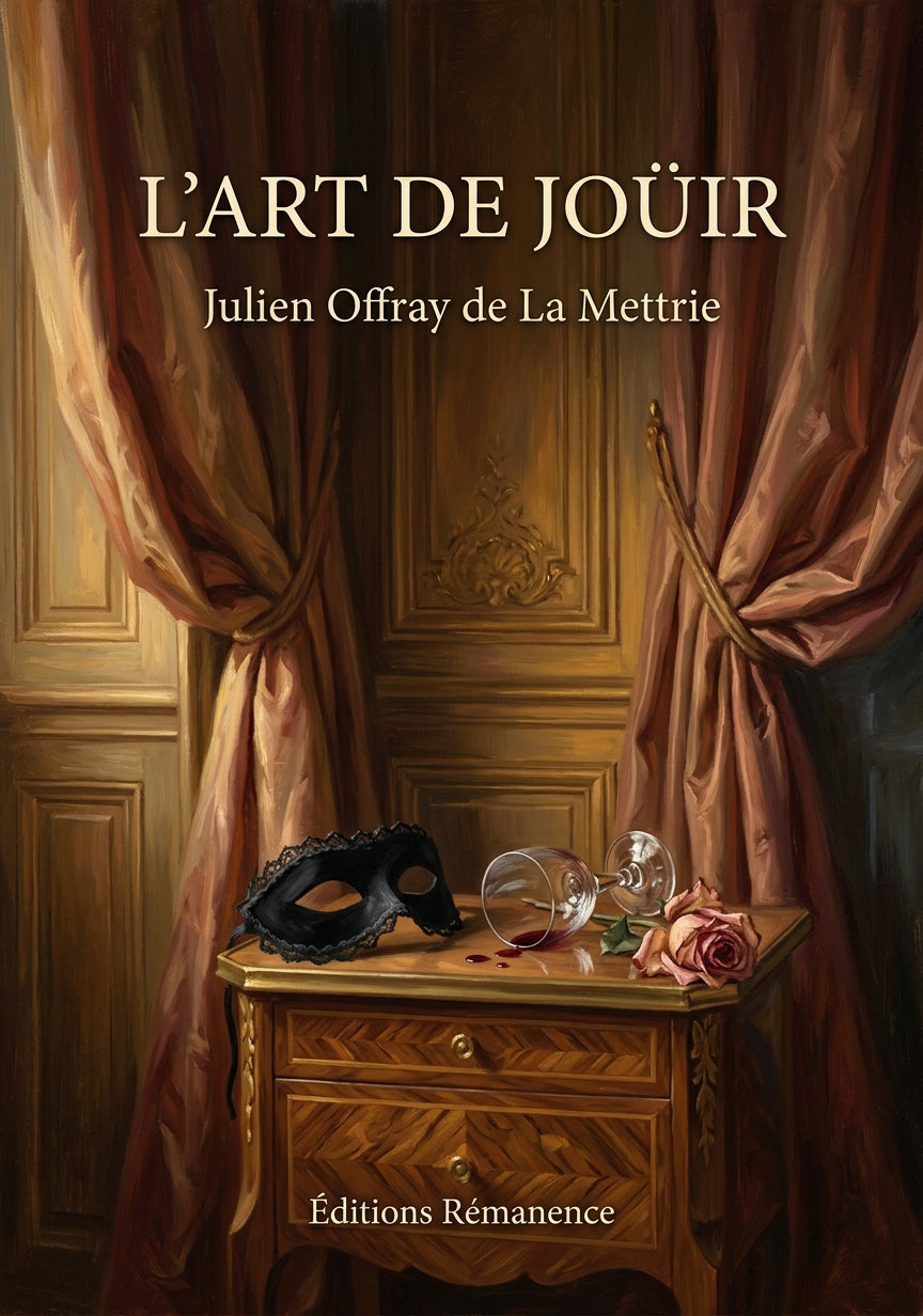 Livre L’Art de joüir par Julien Offray de La Mettrie - Couverture - Editions Remanence