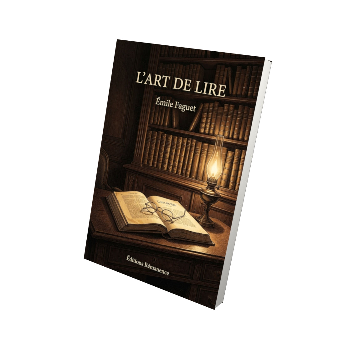 Livre L’Art de lire par Émile Faguet - Vue 3D - Editions Remanence