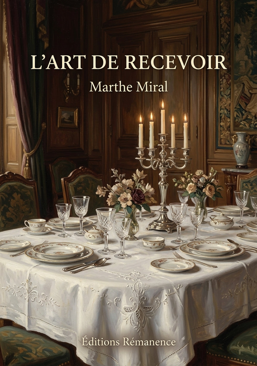 Livre L’art de recevoir par Marthe Miral - Couverture - Editions Remanence