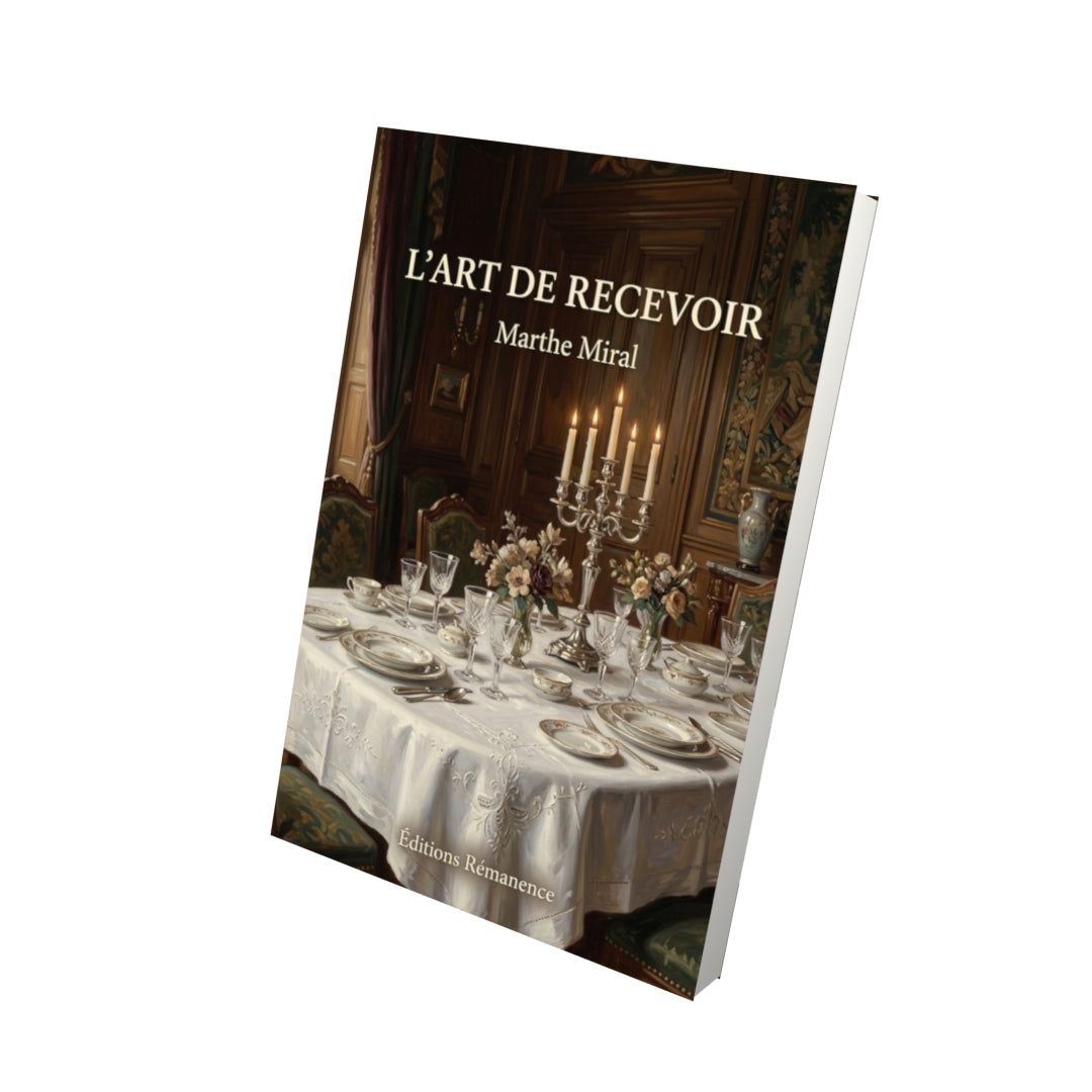 Livre L’art de recevoir par Marthe Miral - Vue 3D - Editions Remanence