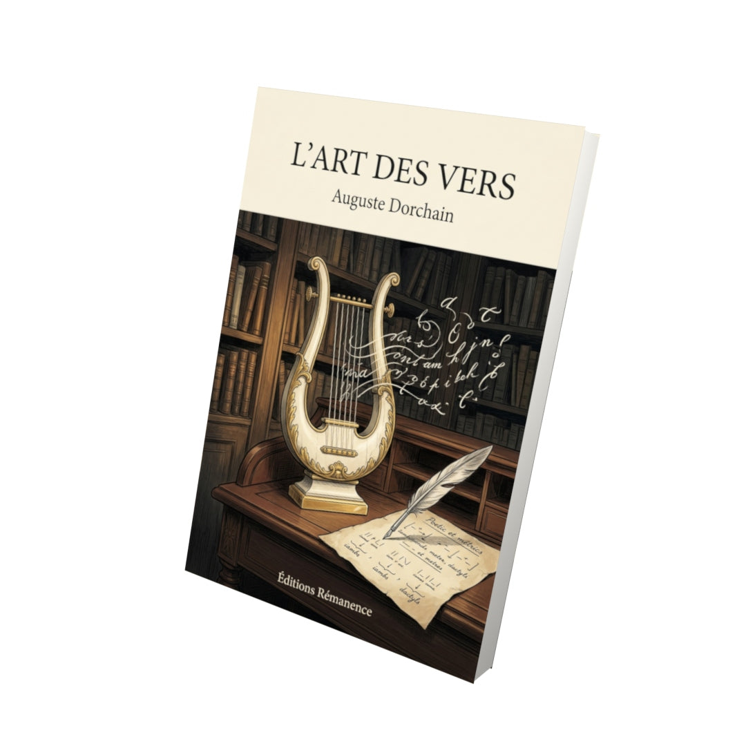 Livre L’Art des vers par Auguste Dorchain - Vue 3D - Editions Remanence