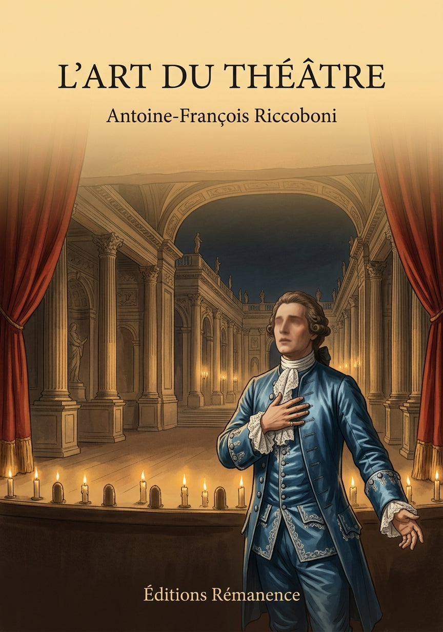 Livre L’Art du Théâtre par Antoine-François Riccoboni - Couverture - Editions Remanence