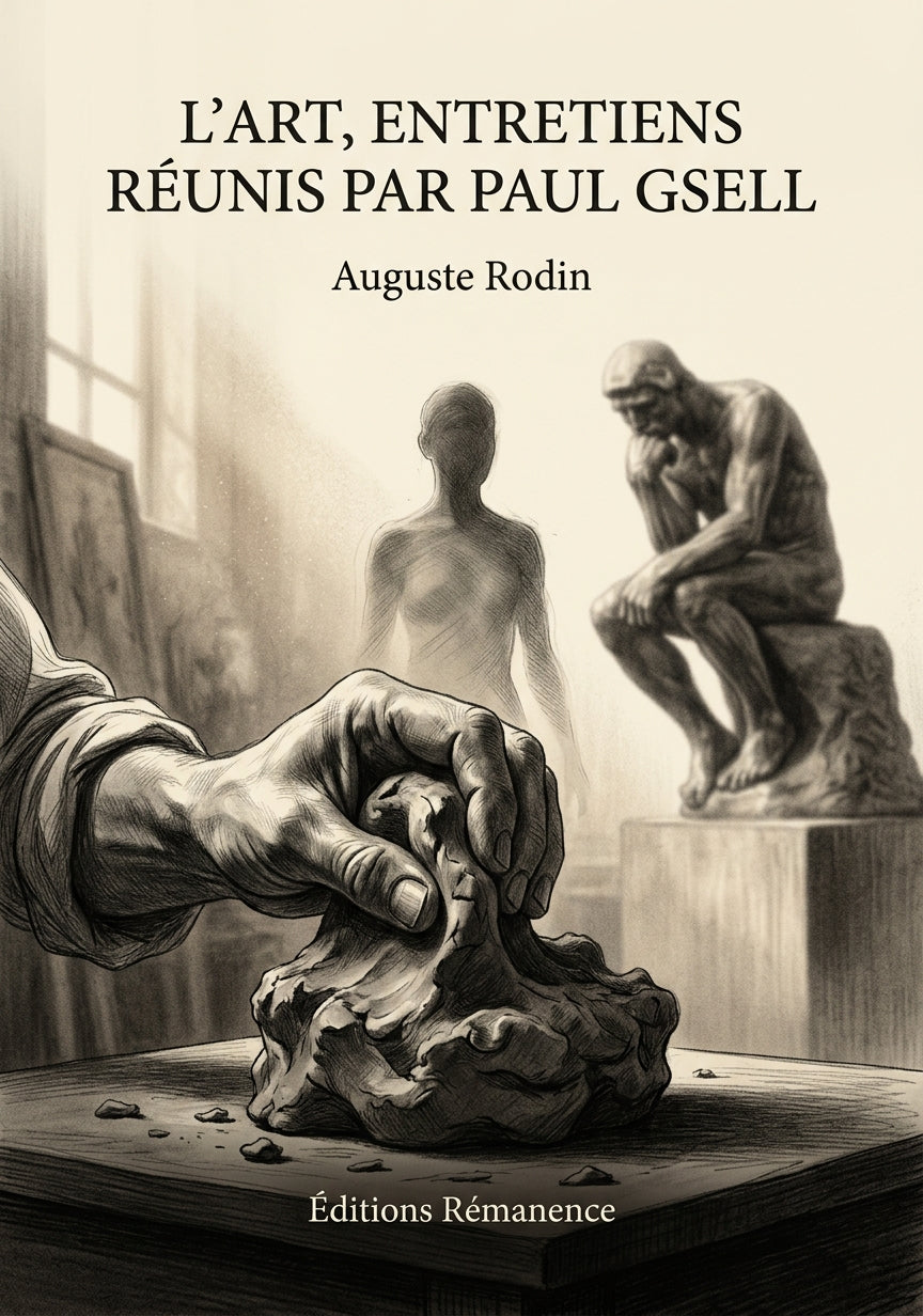 Livre L’Art, entretiens réunis par Paul Gsell par Auguste Rodin - Couverture - Editions Remanence