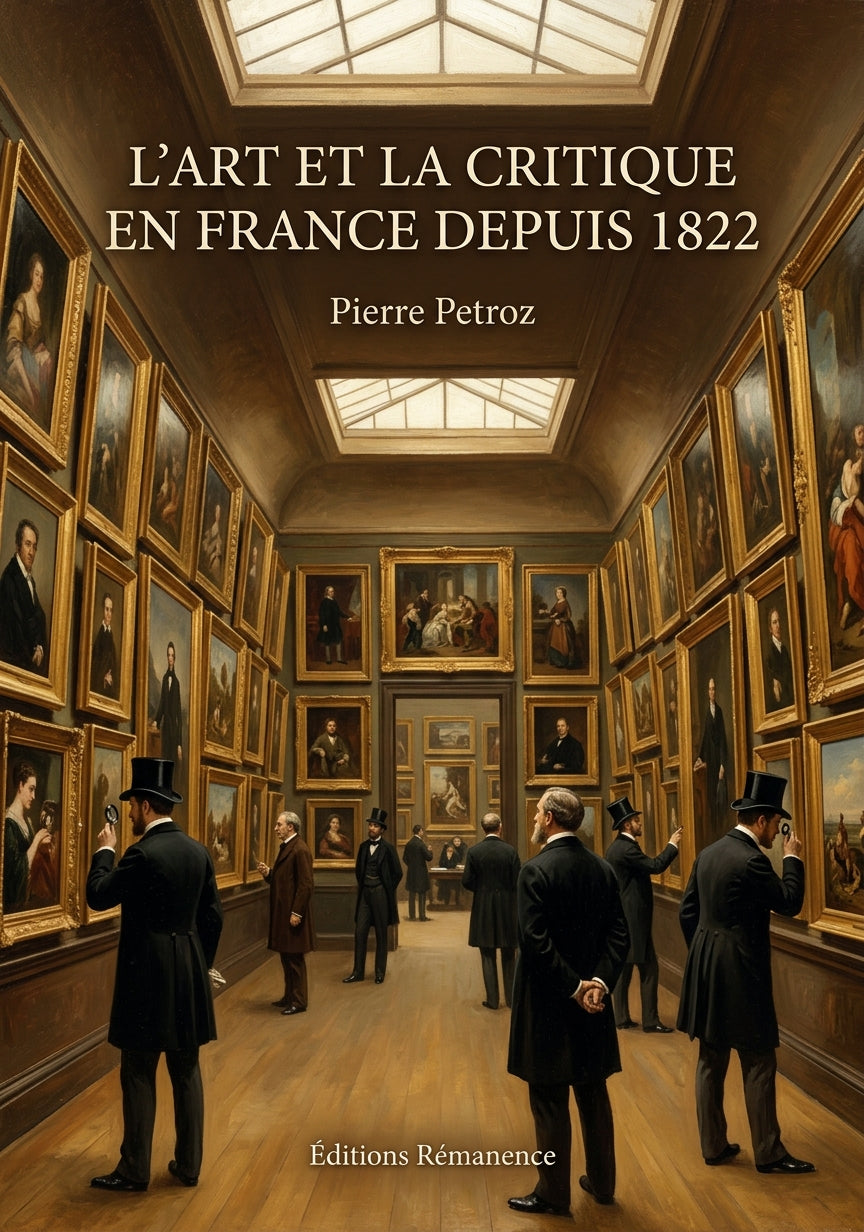 Livre L’Art et la Critique en France depuis 1822 par Pierre Petroz - Couverture - Editions Remanence