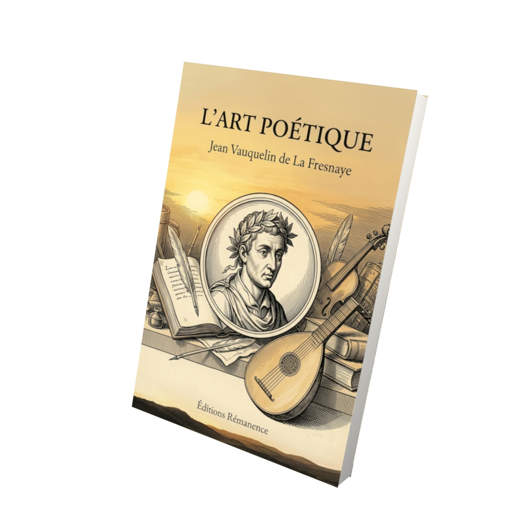 Livre L’Art poétique par Jean Vauquelin de La Fresnaye - Vue 3D - Editions Remanence