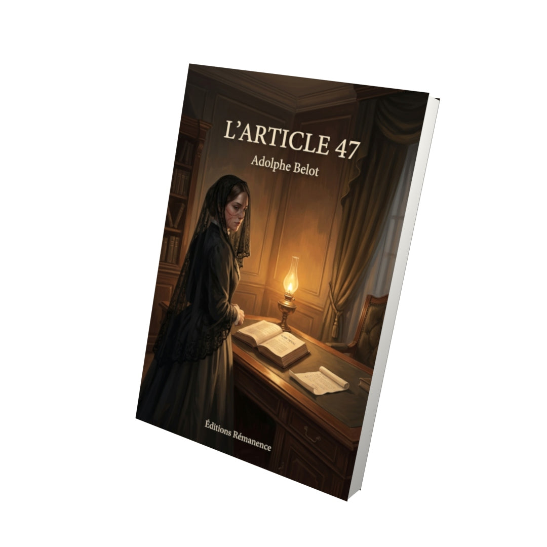 Livre L’Article 47 par Adolphe Belot - Vue 3D - Editions Remanence