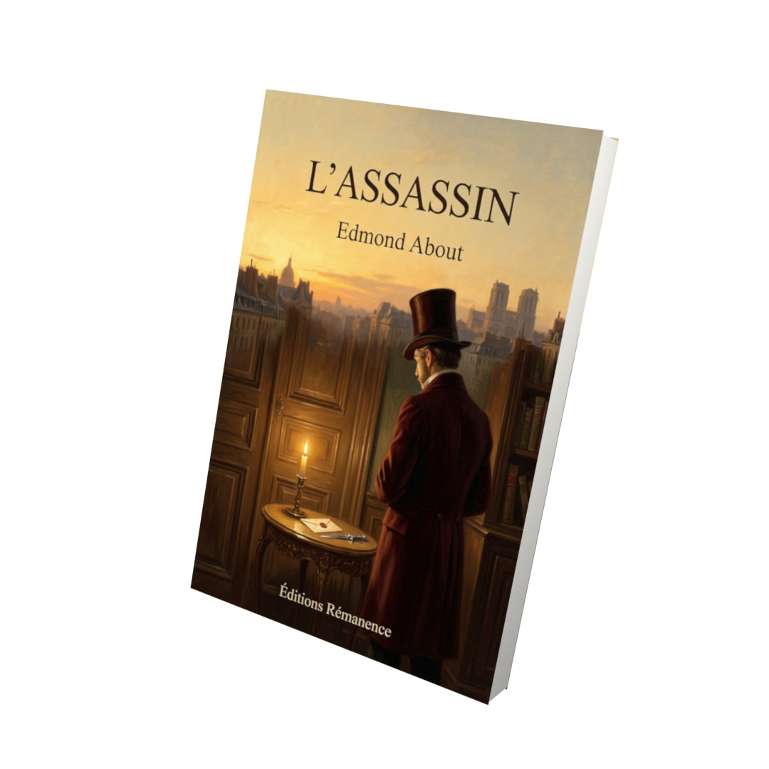 Livre L’Assassin par Edmond About - Vue 3D - Editions Remanence
