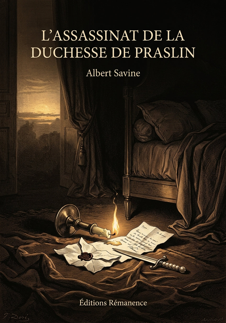 Livre L’Assassinat de la duchesse de Praslin par Albert Savine - Couverture - Editions Remanence