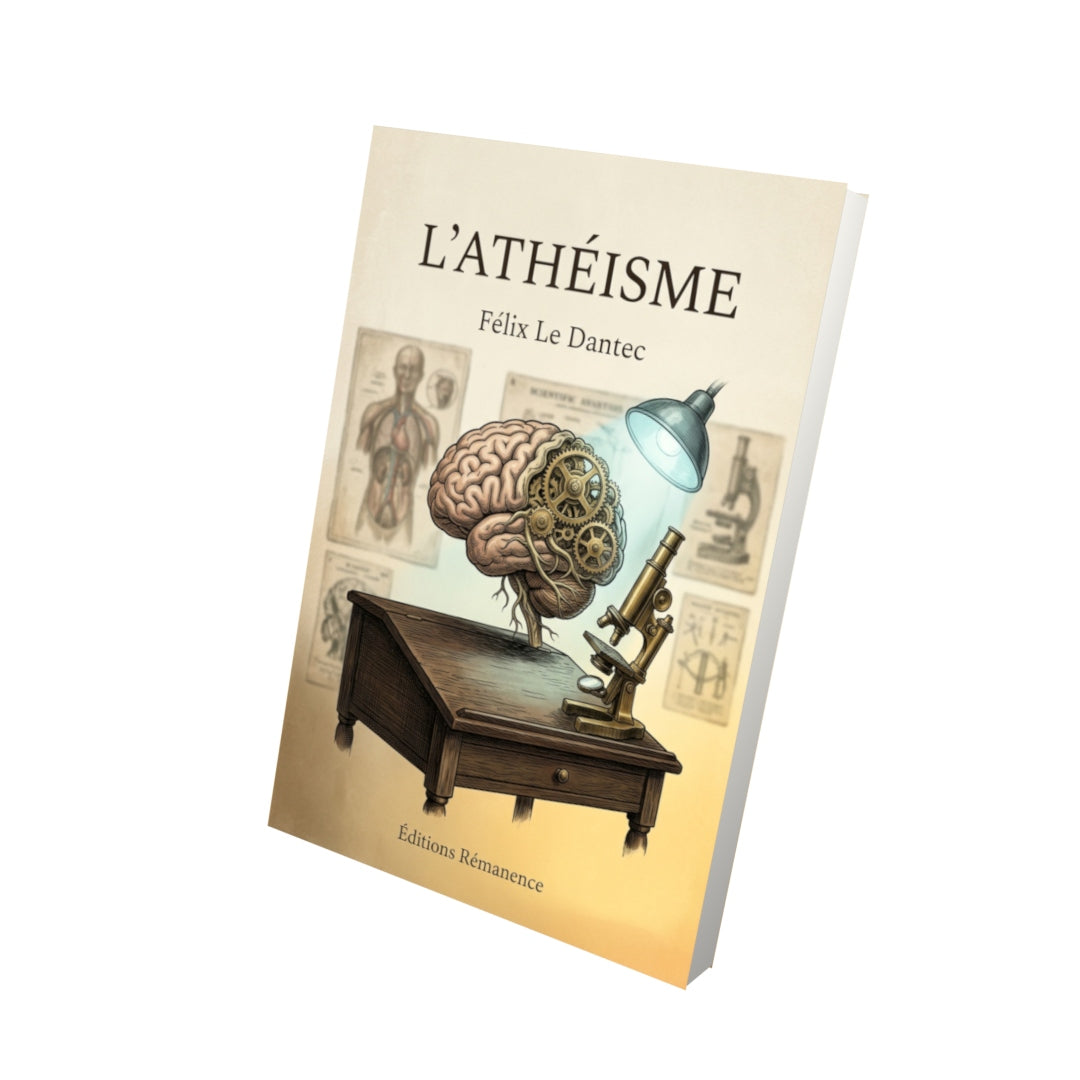 Livre L’Athéisme par Félix Le Dantec - Vue 3D - Editions Remanence