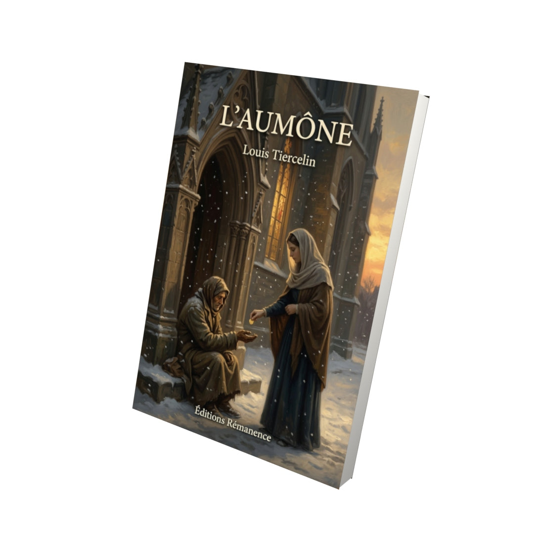 Livre L’Aumône par Louis Tiercelin - Vue 3D - Editions Remanence