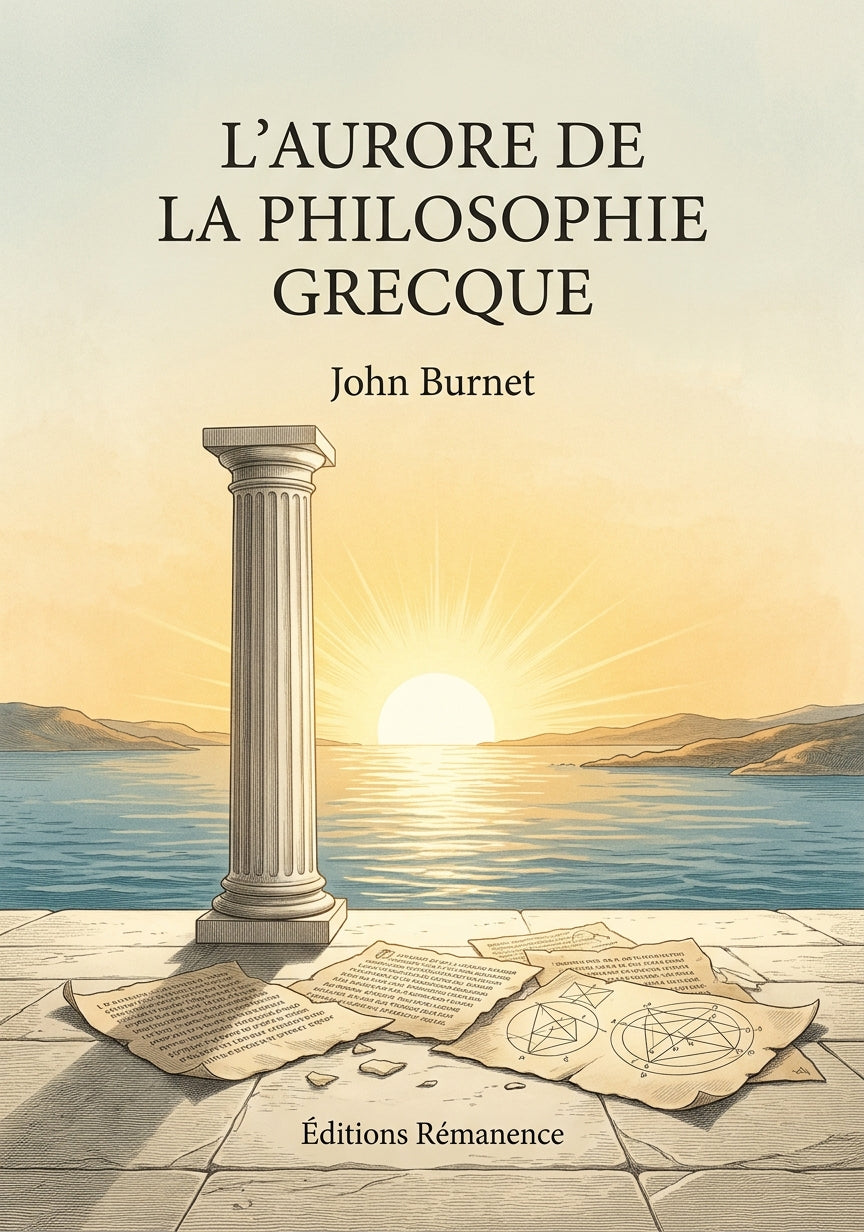 Livre L’aurore de la philosophie grecque par John Burnet - Couverture - Editions Remanence