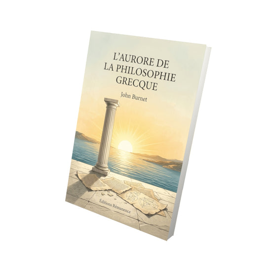 Livre L’aurore de la philosophie grecque par John Burnet - Vue 3D - Editions Remanence